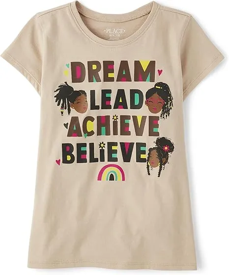 The Children's Place Girls' Kindness, Love, Equality Short Sleeve Graphic T-Shirts